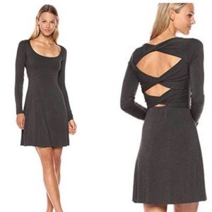 NWT Bailey 44 True Loves Kiss Backless Cut Out Back Gray A-Line Dress. MSRP $178